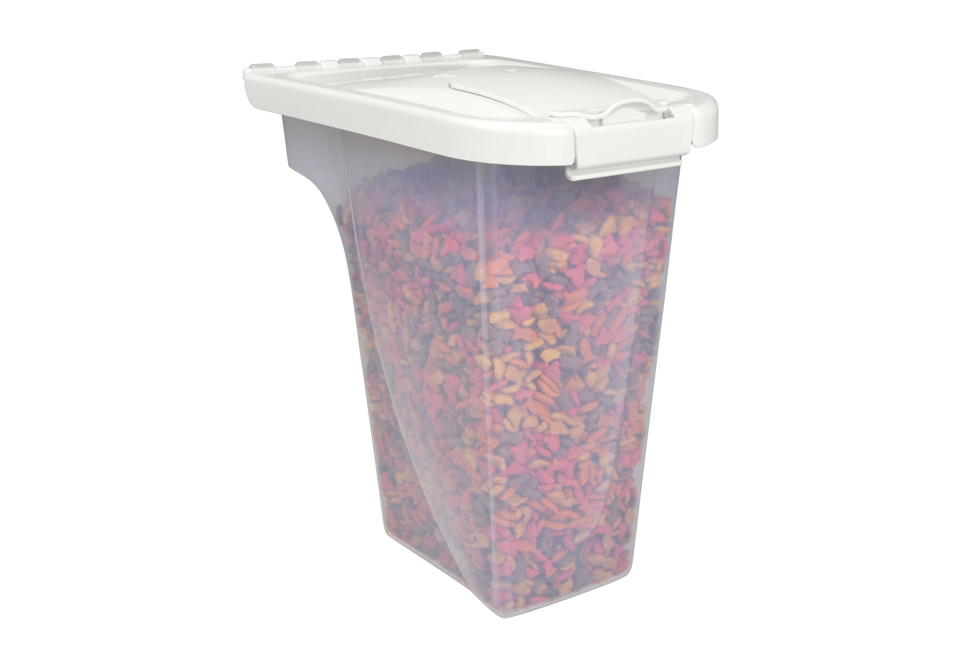 Storage Bin and Food Dispenser - Dog Cat- (4lb) - (White) - (While Supplies Last)