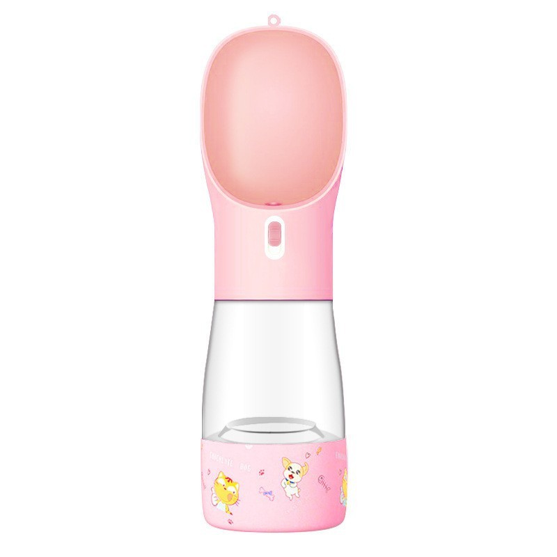Travel Bottle with Feeder Bowl - Dog - (458 ML) - (4 Color Options)