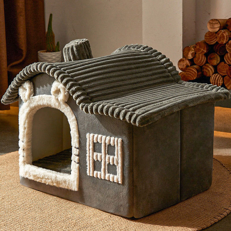 Winter Warm Villa, or Enclosed Cat Litter - Cat - (3 Color Options) - (S-L) - (While Supplies Last)
