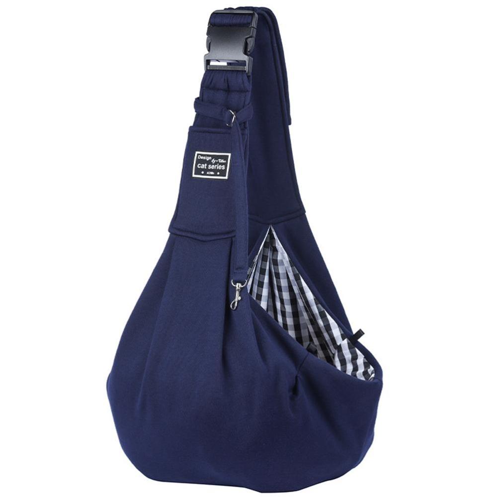 Hands-Free Travel Sling and Pet Carrier Pouch - Dog Cat - (Comfortable and Secure) - (Lt.Grey)