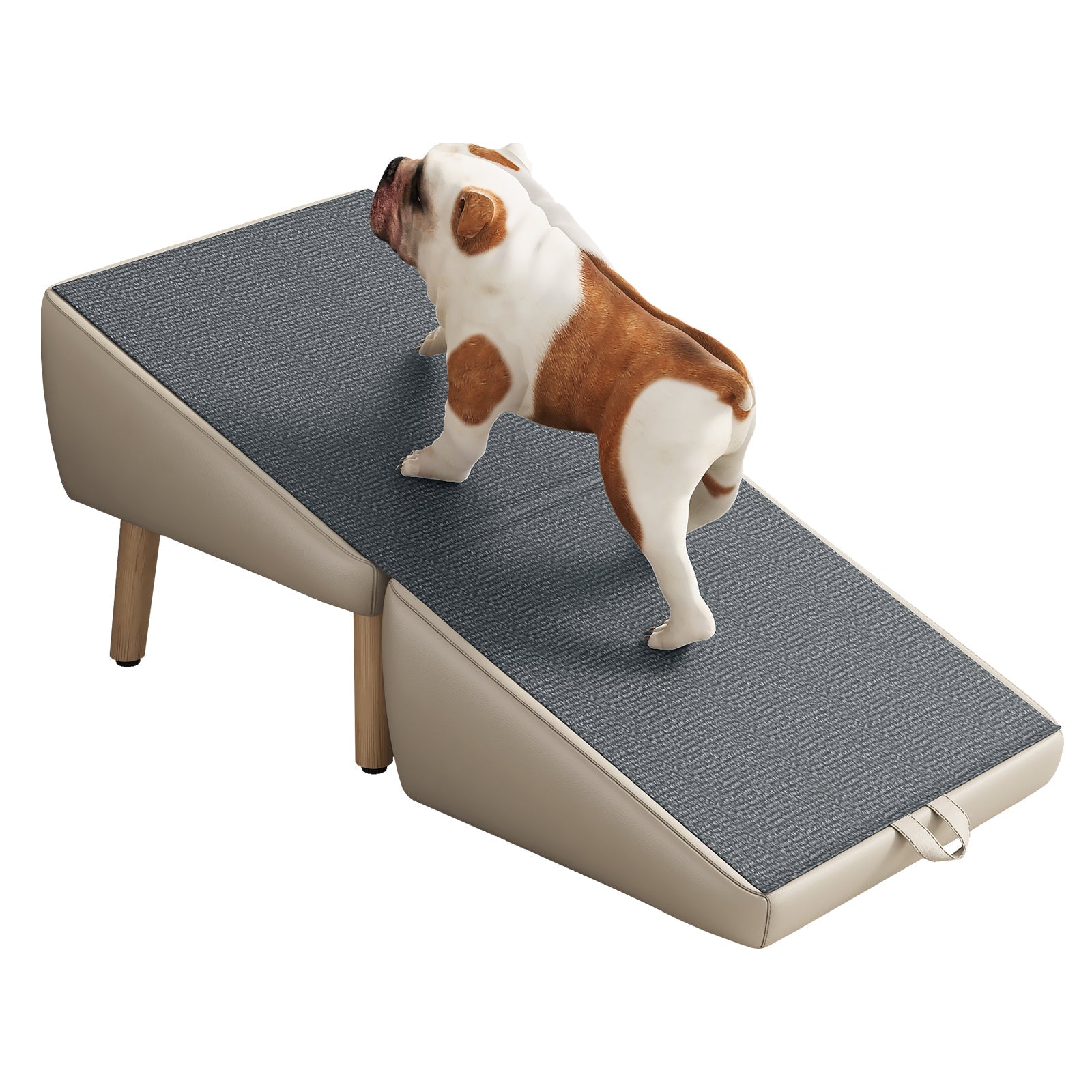 2-in-1  Ramp and Ottoman - Dog Cat - (Solid Wood) - (Non-Slip)- (While Supplies Last)