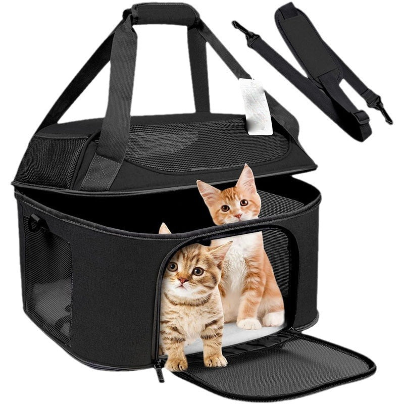 Travel Carrier Bag - Cat - (Mesh on Sides and at the Top of Bag) - (3 Color Options) - (Lightweight)