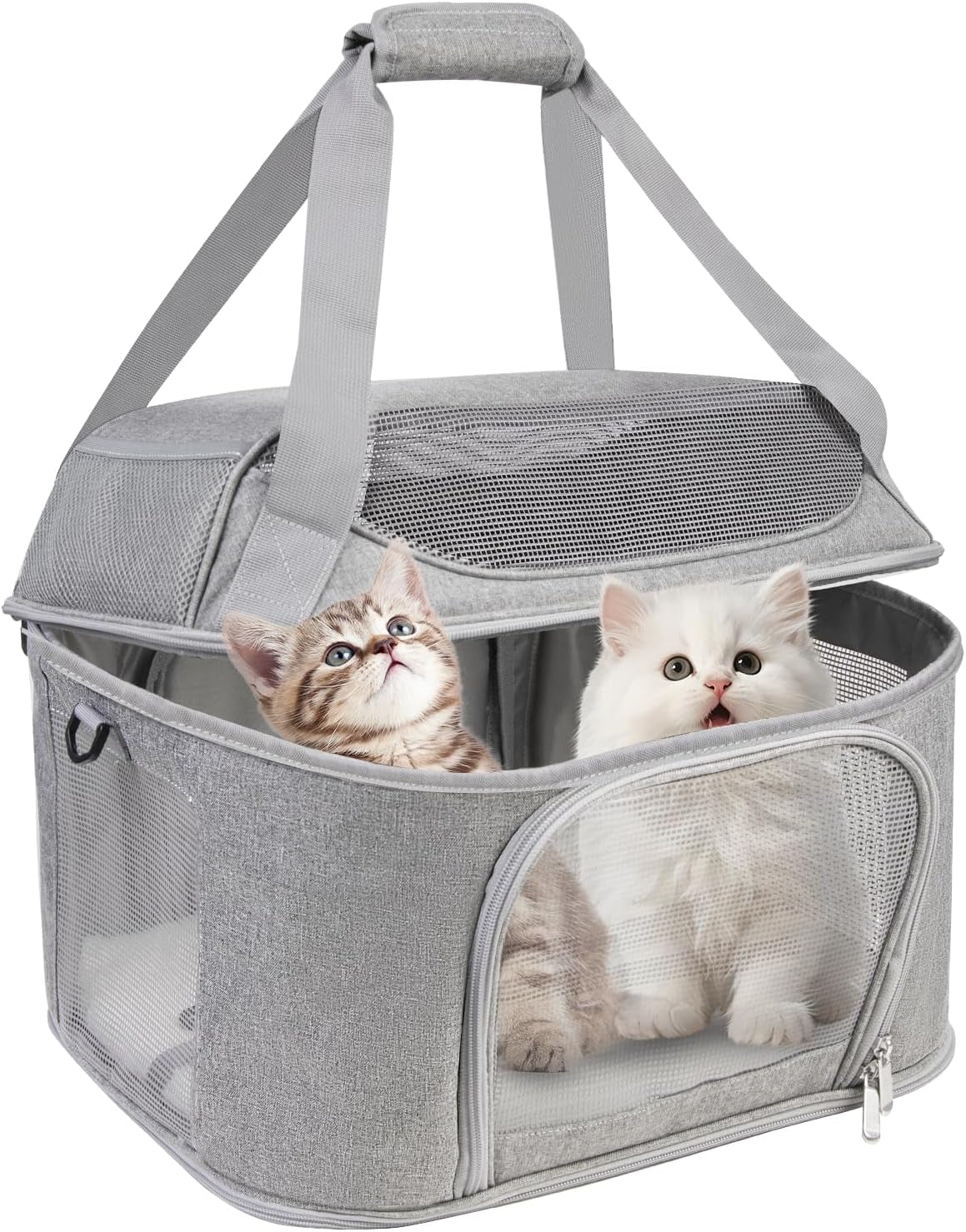 Airline Approved Pet Carrier Backpack - Cat - (Mesh Ventilation) - (Pink, Grey) - (While Supplies Last)