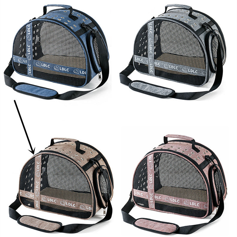 Portable Shoulder Pet Travel Bag - Cat - (4 Color Options) - (M,L)