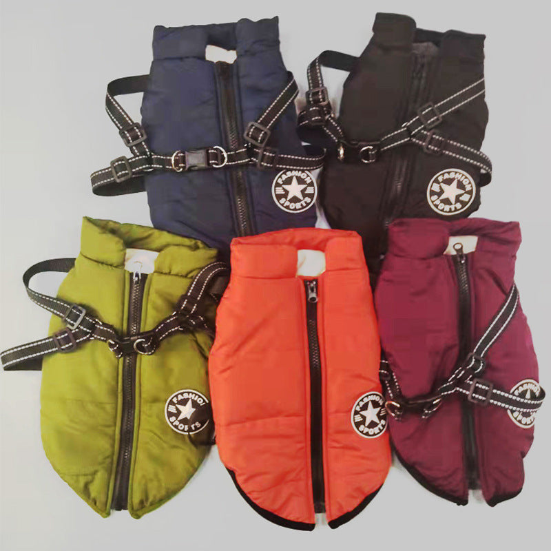 Autumn Solid Colored Winter Jacket - Dog - (S-4XL, incl: 2XL Plus) - (5 Color Options)