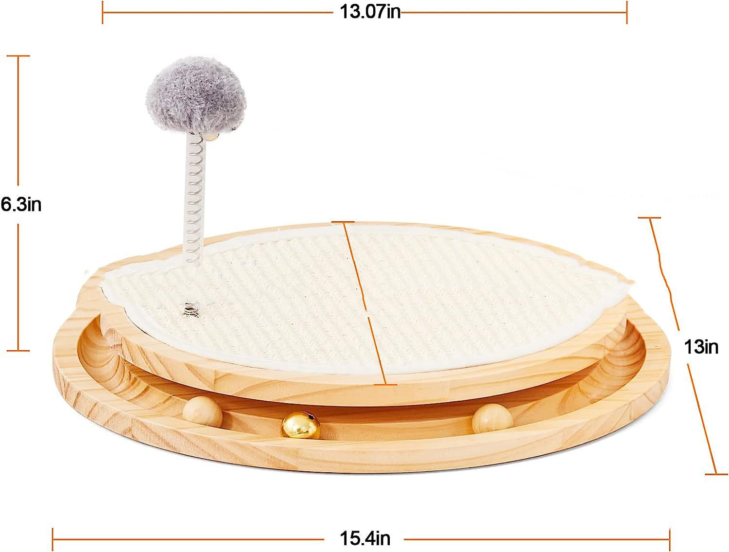 Two-in-One Scratching Pad & Turntable Toy - Cat - (Neutral)