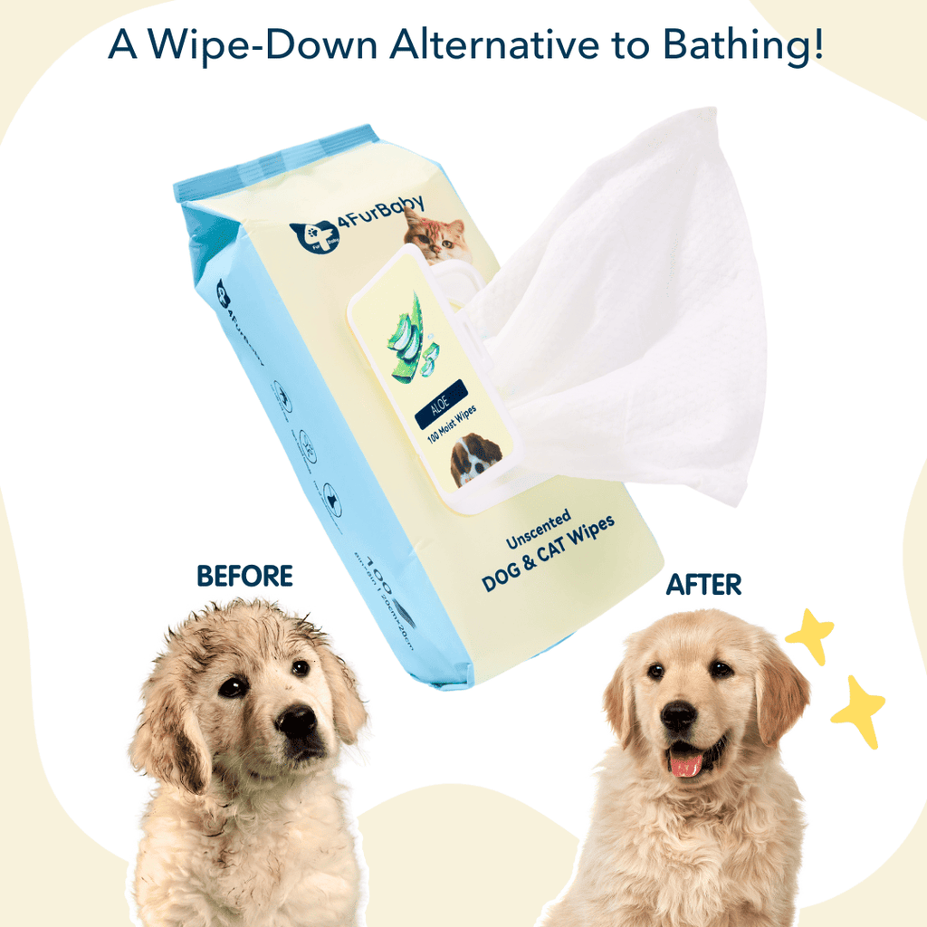 Grooming Wipes - Dog Cat - (Plant-Based) - (Hypoallergenic) - (5 Count Options) - (4FurBaby)