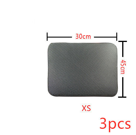 Litter Mat Keeps Paws Clean - Cat - (Black, Grey) - (XS-L) - (While Supplies Last)
