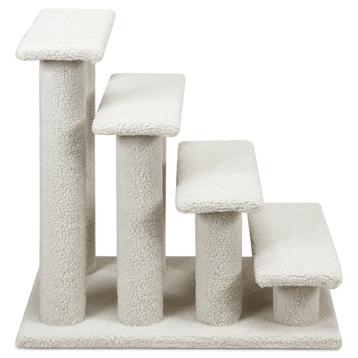 4-Step Stairs with Scratching Posts - Cat - (DirectDeals) - (Grey, Beige) - While Supplies Last)