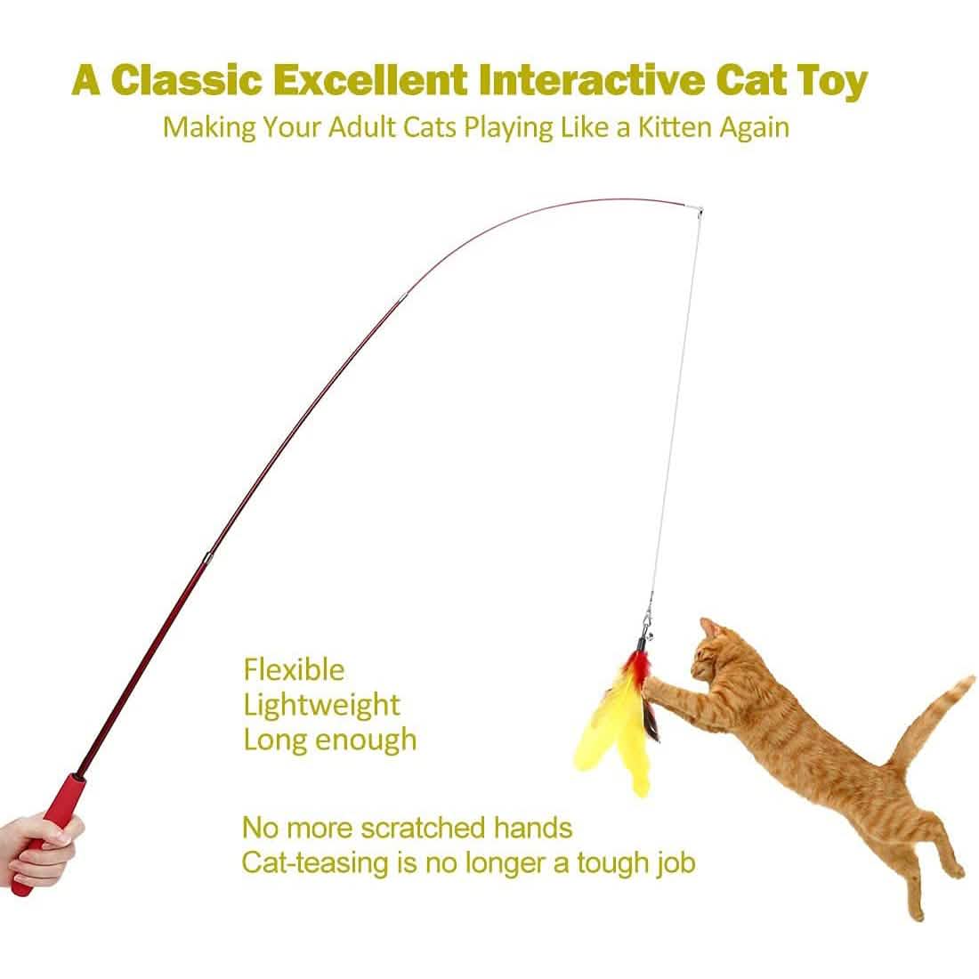Interactive Toy Wand - Cat - (11-Pack)
