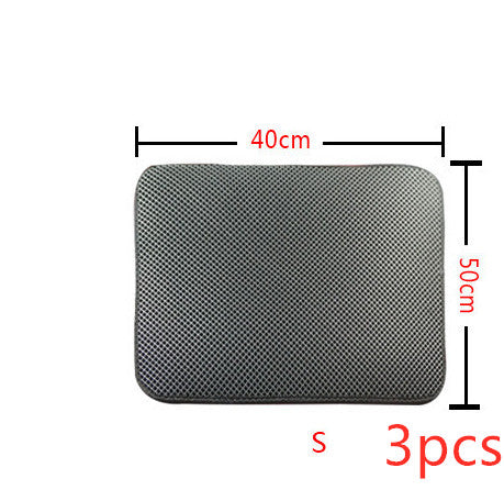 Litter Mat Keeps Paws Clean - Cat - (Black, Grey) - (XS-L) - (While Supplies Last)