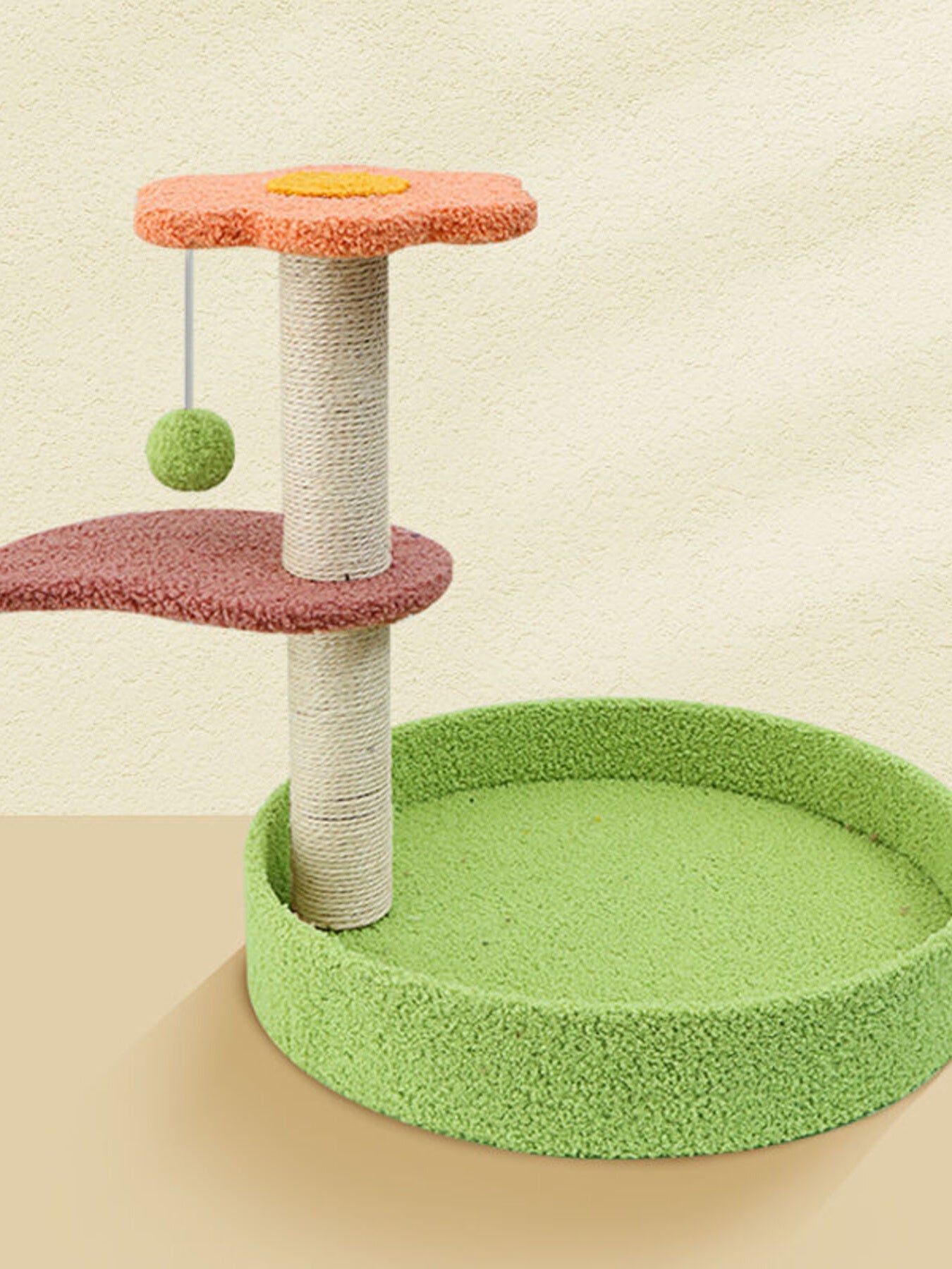Scratching Post with Bed and Toy - Cat - (12 Color/Styles) - (One-Size) - (While Supplies Last)