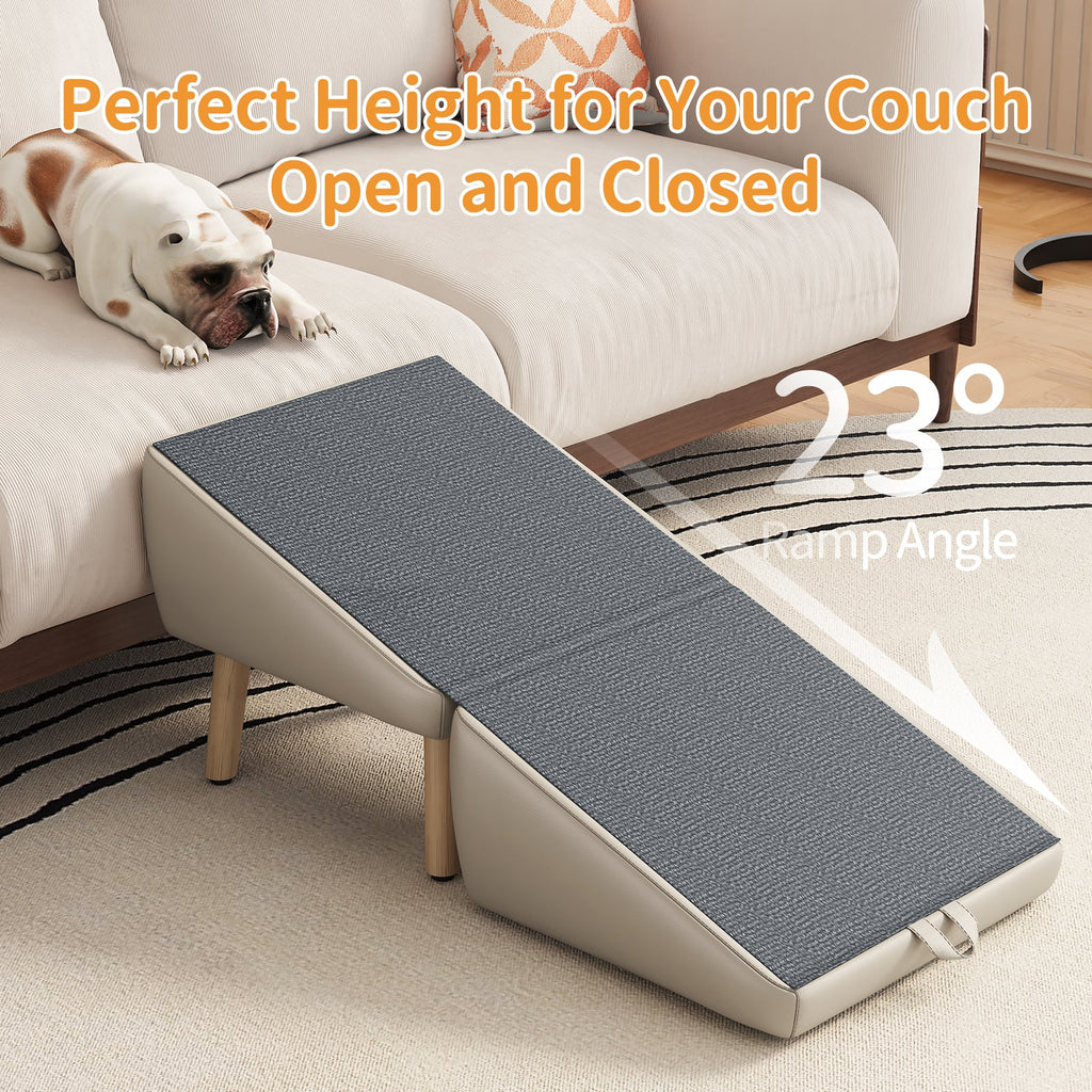 2-in-1  Ramp and Ottoman - Dog Cat - (Solid Wood) - (Non-Slip)- (While Supplies Last)