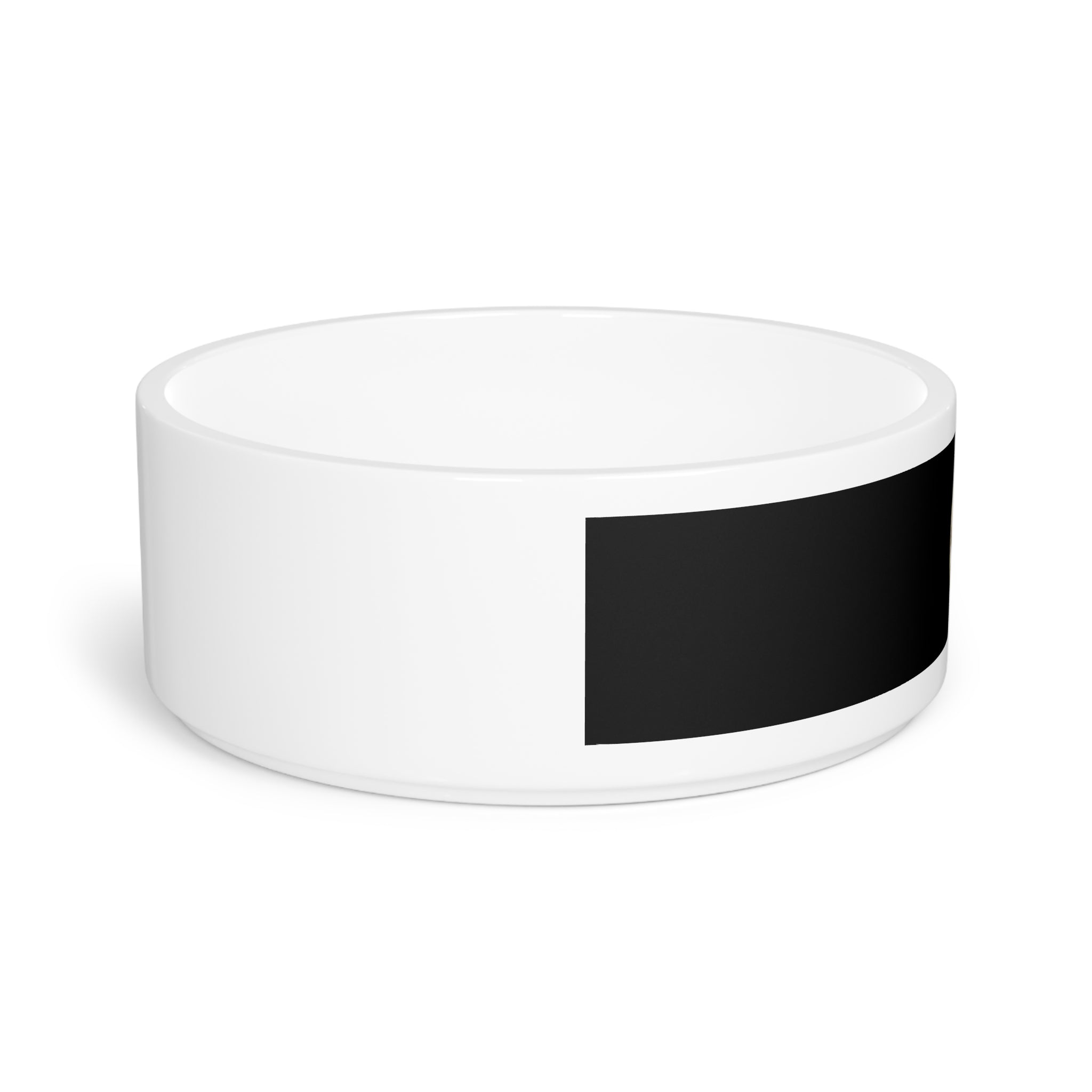 Ceramic Feeding Bowl with Cat Accepted Emblem - Cat - (16oz) - (White) - (While Supplies Last)