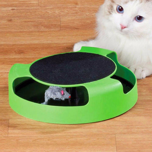 Automatic Funny Interactive Toy - Cat - (3 Color Options) - (Scratch Pad) - (Rotates with Cat Activity)