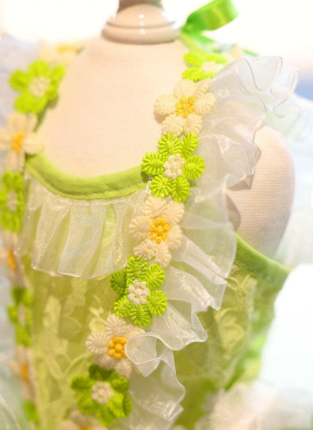 Fairy Tutu Dress with Butterfly & 3D Floral Lace - Dog - (XS-XL) - (Green) - (While Supplies Last)