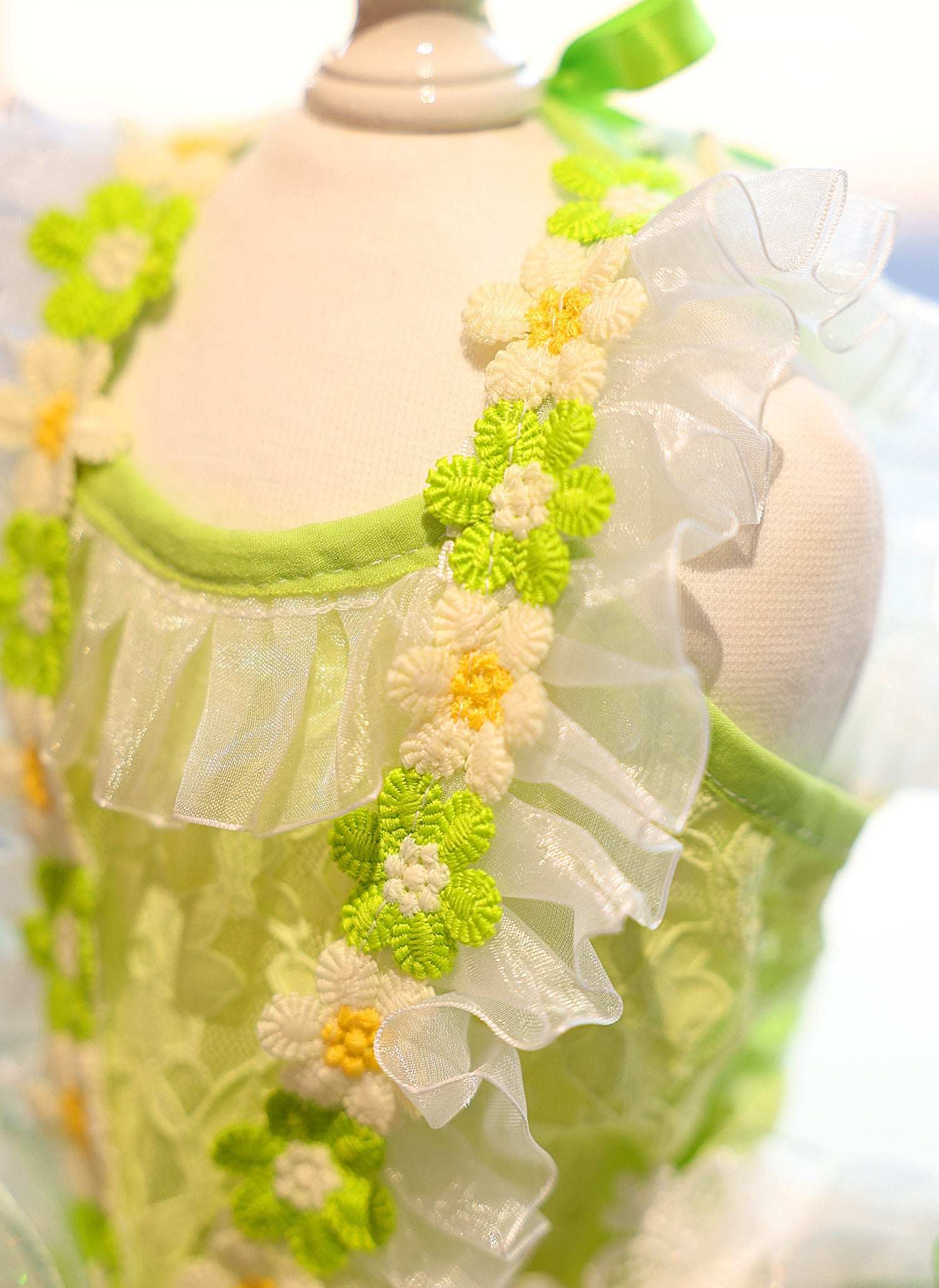 Fairy Tutu Dress with Butterfly & 3D Floral Lace - Dog - (XS-XL) - (Green) - (While Supplies Last)