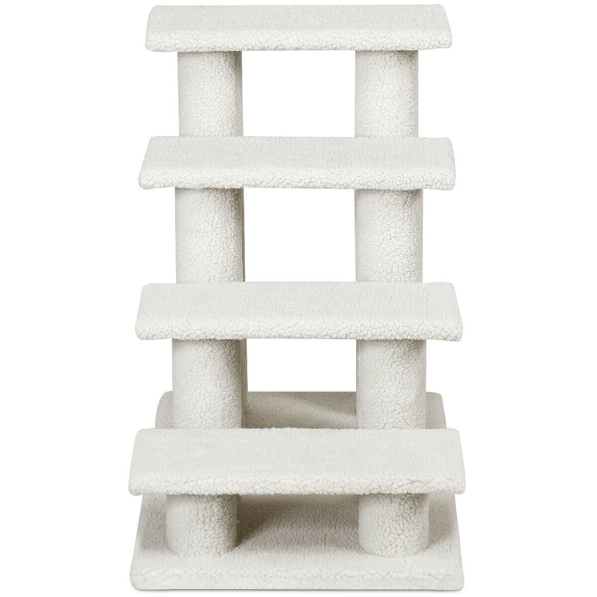 4-Step Stairs with Scratching Posts - Cat - (DirectDeals) - (Grey, Beige) - While Supplies Last)
