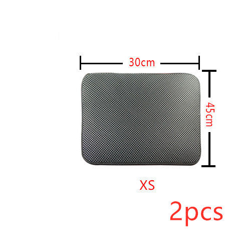 Litter Mat Keeps Paws Clean - Cat - (Black, Grey) - (XS-L) - (While Supplies Last)