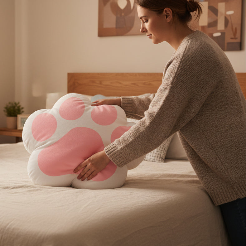 Lovable Cat Paw Bed Pillow