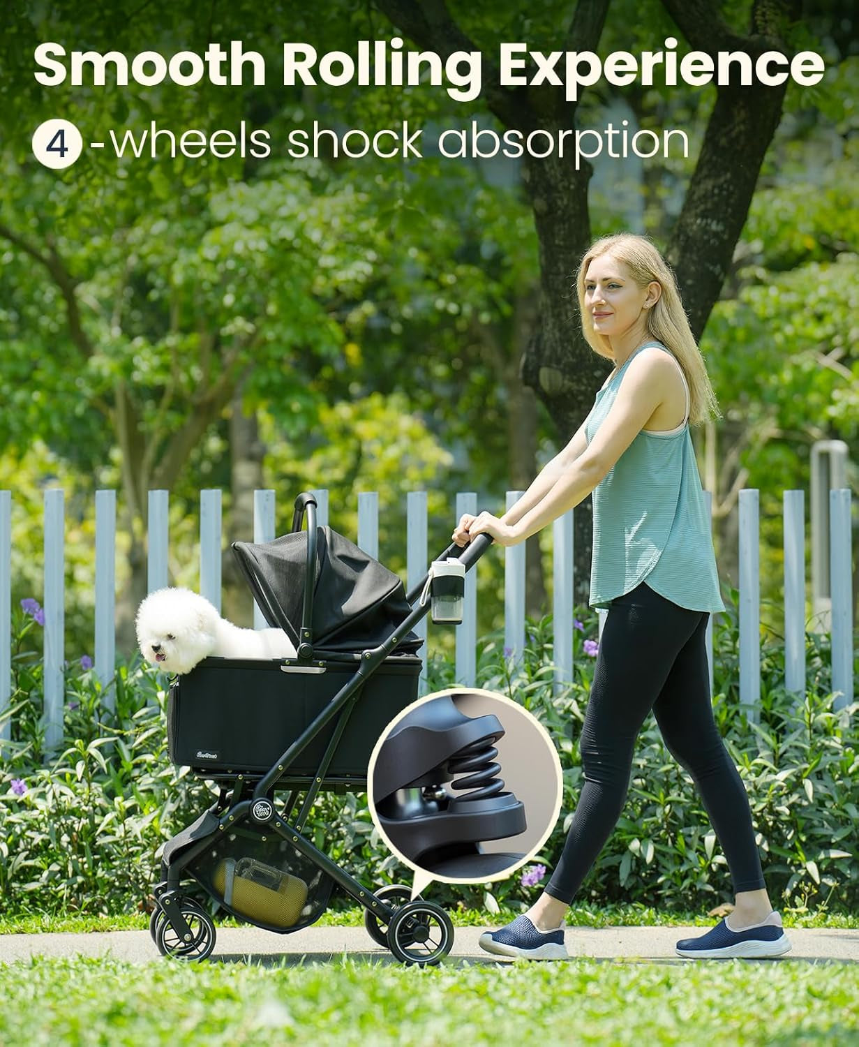 2-in-1 Pet Stroller with a  Pet Carrier Crate - Dog Cat - (Foldable) - (4 Size/4 Style Options) - (Black) - (While Supplies Last)