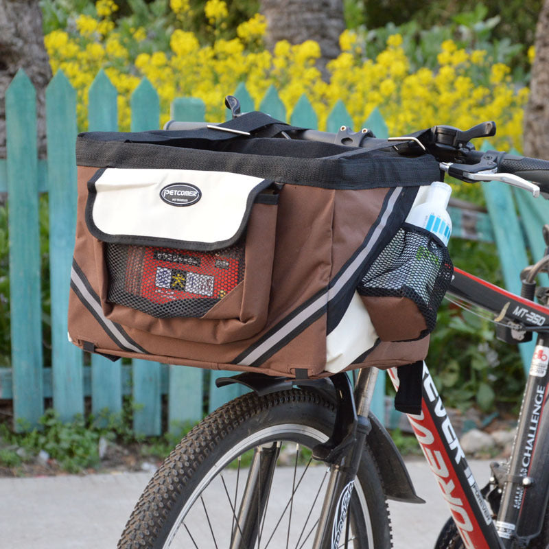 Bicycle Handlebar Pet Carrier Basket - Dog Cat - (4 Color Options)