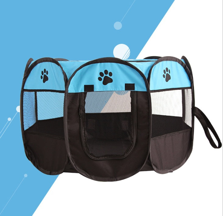 Folding Octagonal Pet Playpen Enclosure - Dog  -  (Exercise) - (10 Color Options) - (4-Sizes)