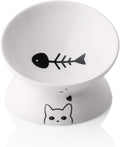 Raised Ceramic Cat Bowl - Cat - (White) - (2.5oz) - (While Supplies Last)