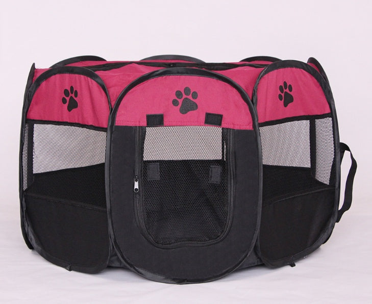 Folding Octagonal Pet Playpen Enclosure - Dog  -  (Exercise) - (10 Color Options) - (4-Sizes)