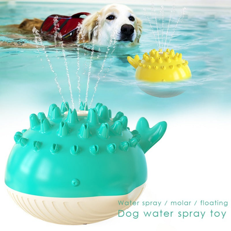 Water Spraying Ball Toy - Dog  (Ball Floats) - (4 Color Options)