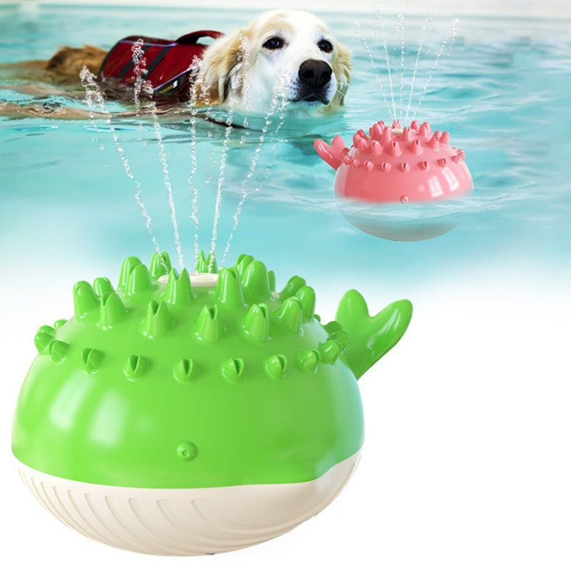 Water Spraying Ball Toy - Dog  (Ball Floats) - (4 Color Options)