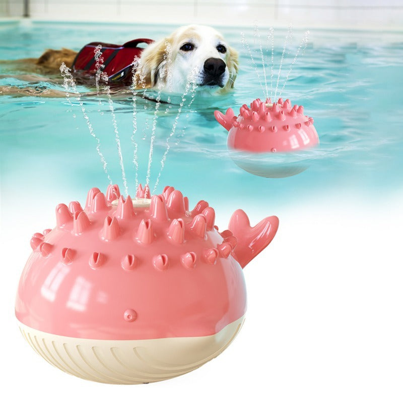 Water Spraying Ball Toy - Dog  (Ball Floats) - (4 Color Options)