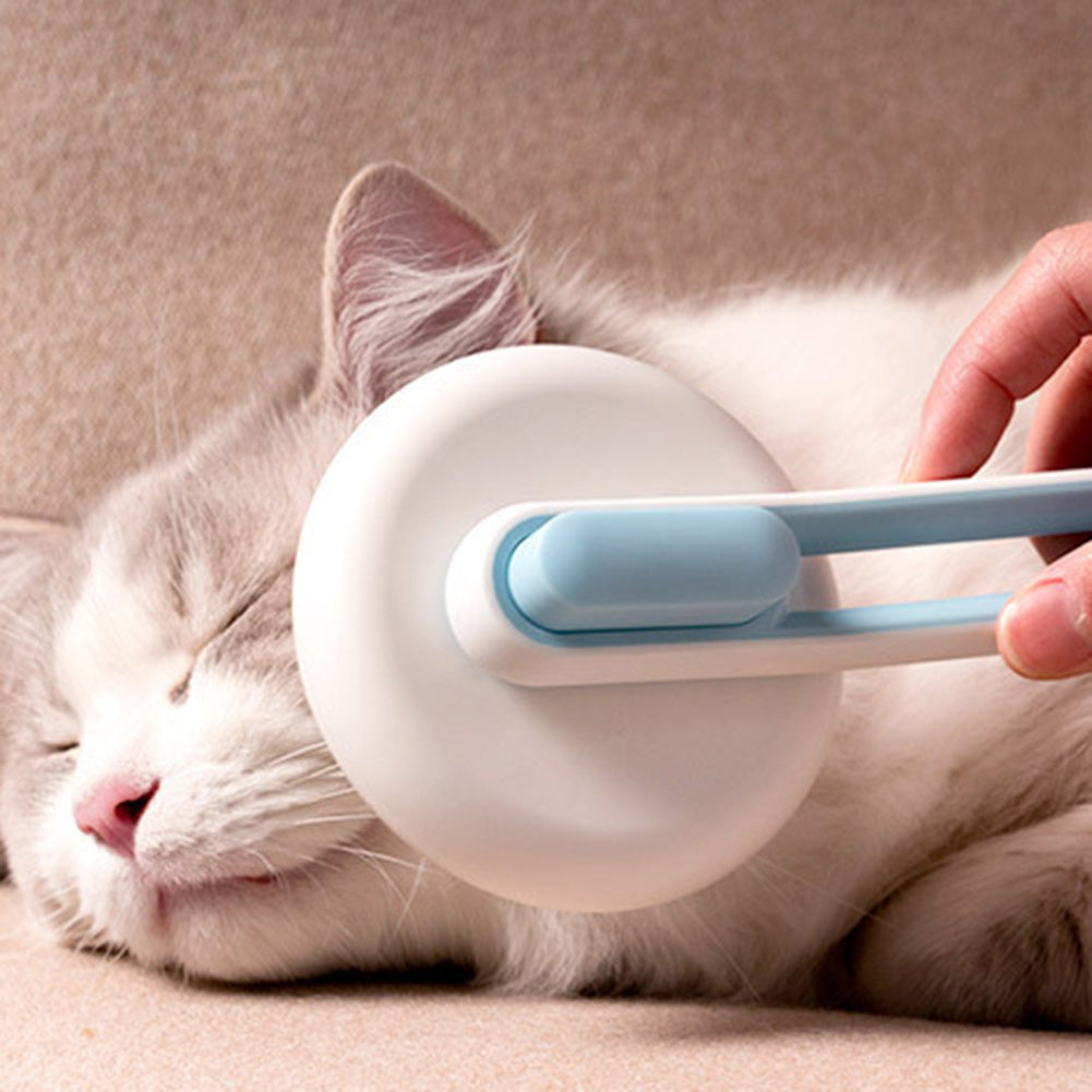 Push Button Grooming Brush  -  Dog Cat  - (Auto- Massage) - (Hair Remover)