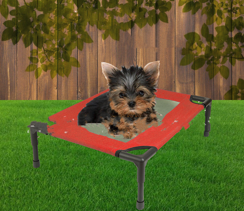Pet Trampoline Folding Camping Bed - Dog - (Red,Blue) - (4 Size Options)