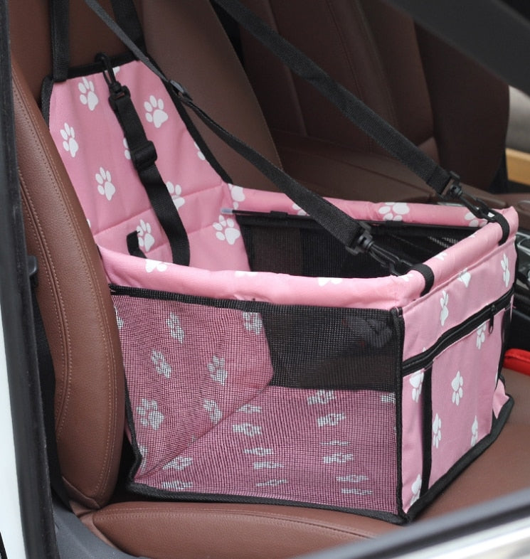 Secure Pet Carrier Car Seat - Dog Cat - (Waterproof) - (12 Color/Style Options)