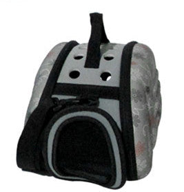 Collapsible Pet Travel Bag - Dog Cat - (Black) - (S,M,L) - (Flat Design) - (Durable) - (Roomy)