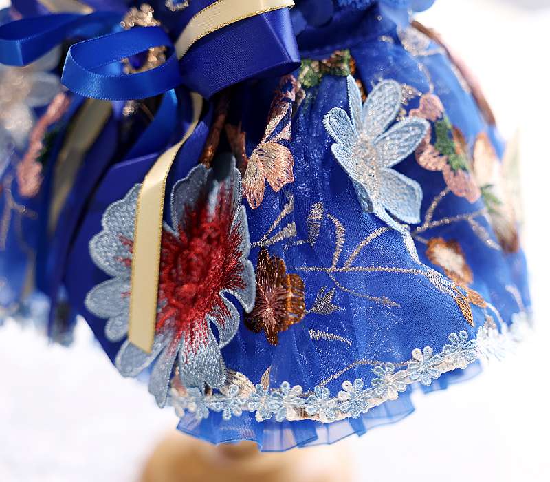 Elegant Floral Blossom Tulle Dress - Dog (Royal Blue) - (XS-XL) and Customizable - (While Supplies Last)