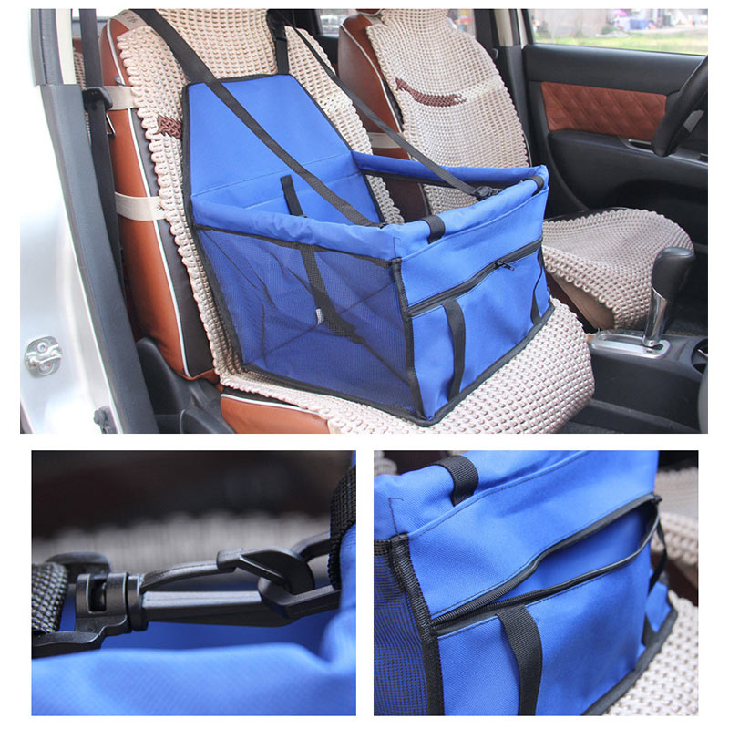 Secure Pet Carrier Car Seat - Dog Cat - (Waterproof) - (7 Color Options) _ (Solid or Prints)