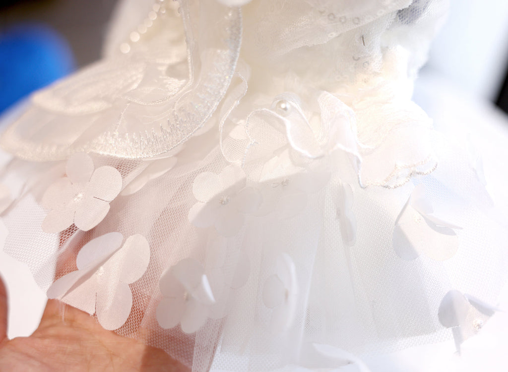 Luxury White Angel Pearly Butterfly Tutu Wedding Dress - Dog - (XS-XL) - (White) - (While Supplies Last)