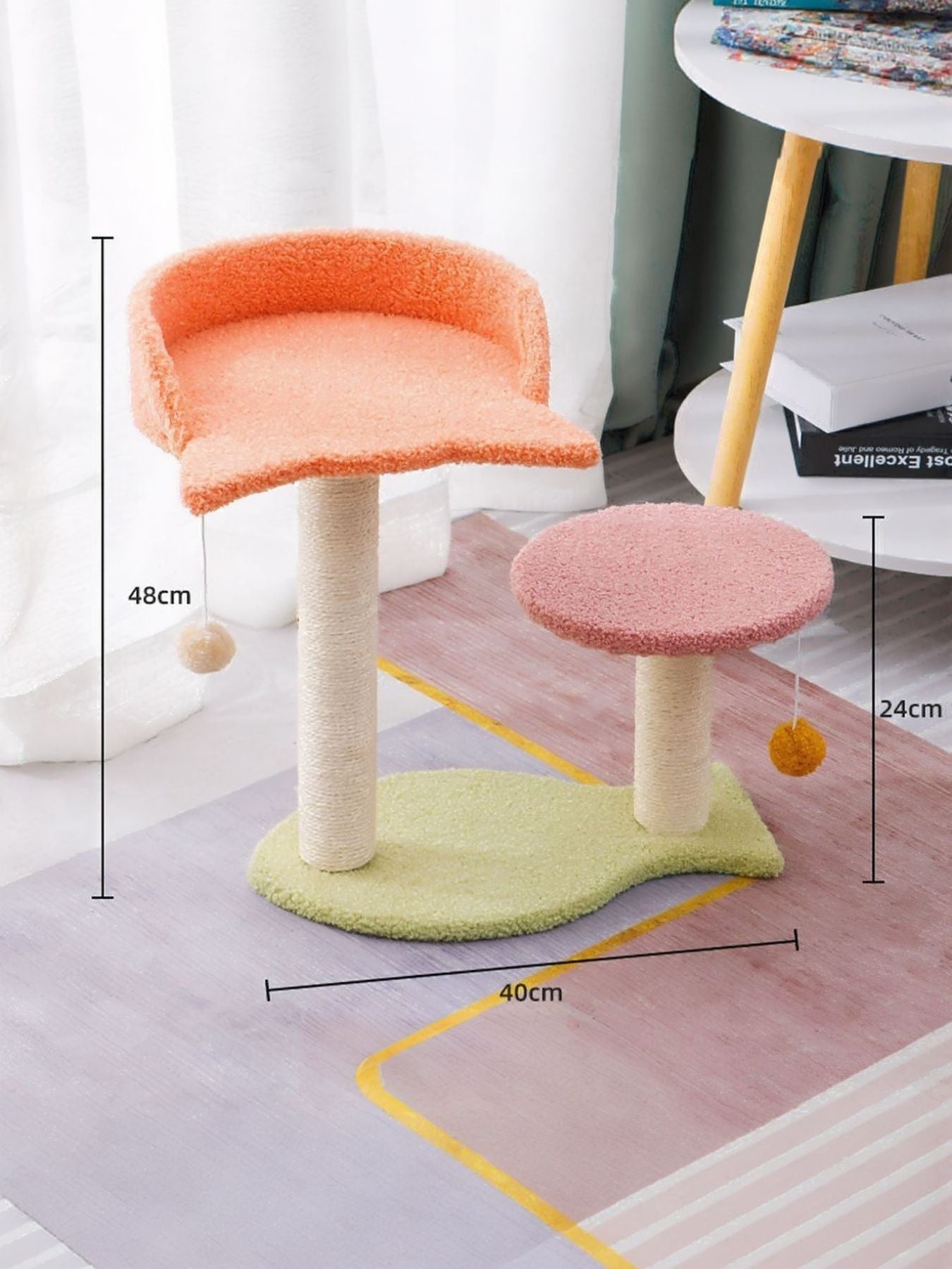 Scratching Post with Bed and Toy - Cat - (12 Color/Styles) - (One-Size) - (While Supplies Last)