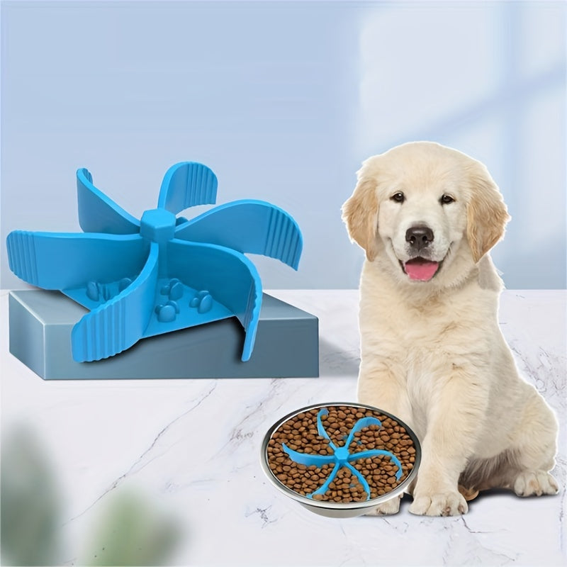 Hexagon Food Divider -  Dog - (Slow Eating) - (Silicone) - (4 Color Options)