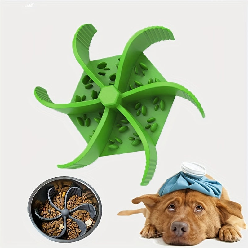 Hexagon Food Divider -  Dog - (Slow Eating) - (Silicone) - (4 Color Options)