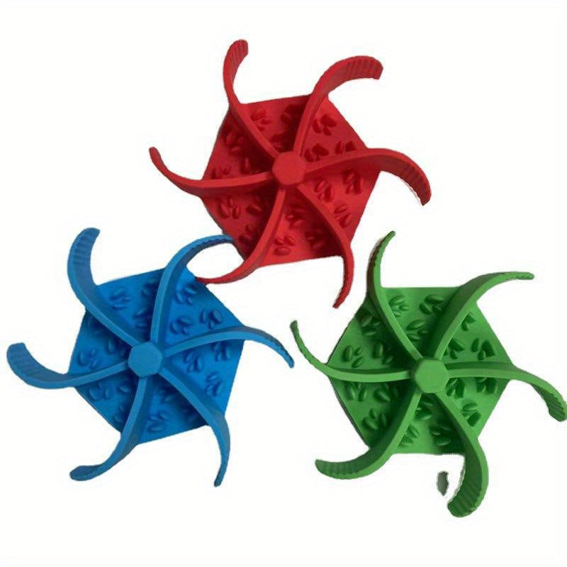 Hexagon Food Divider -  Dog - (Slow Eating) - (Silicone) - (4 Color Options)