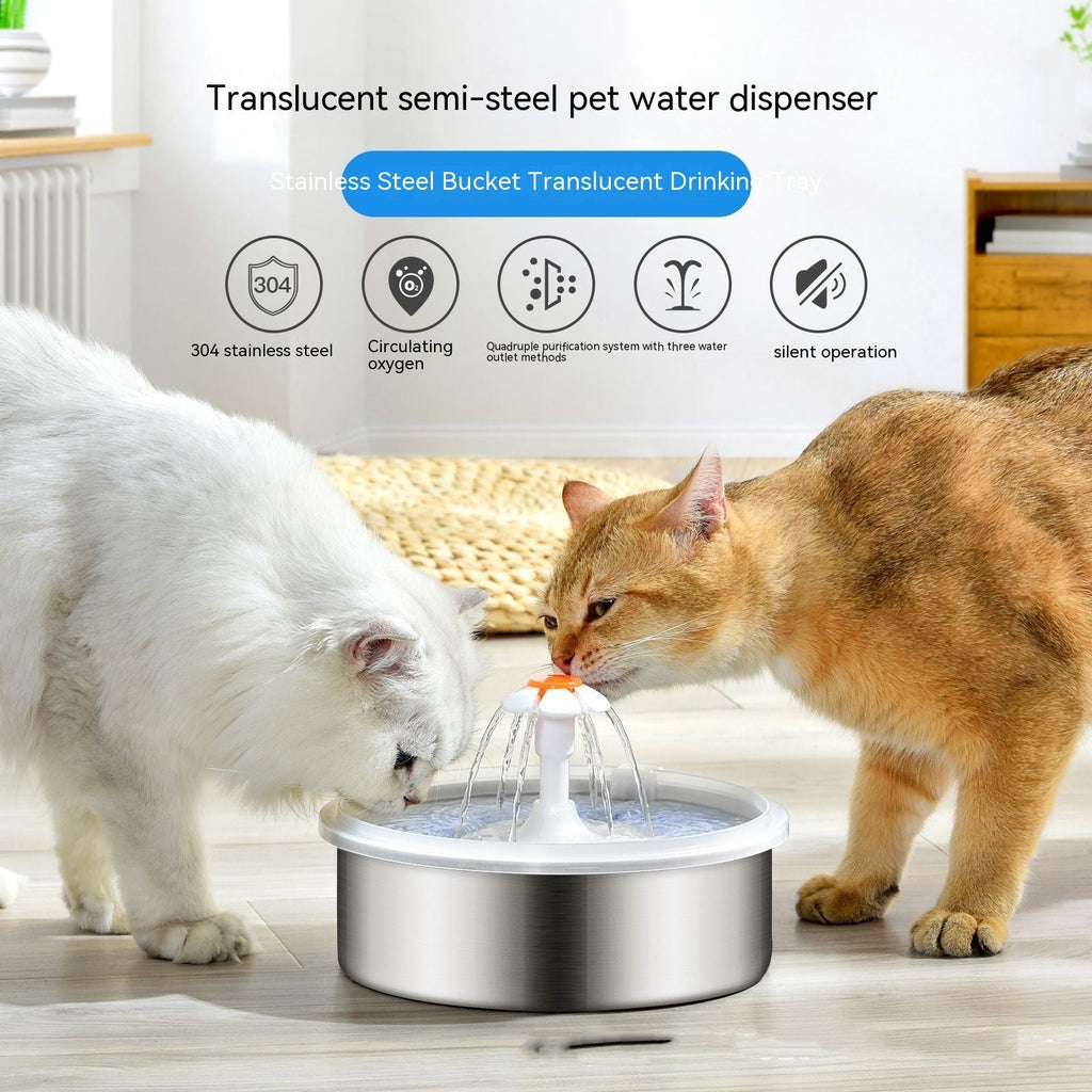 Electric Cycle Semi-Round Water Dispenser - Cat - (2.2 L) - (Stainless Steel) - (While Supplies Last)