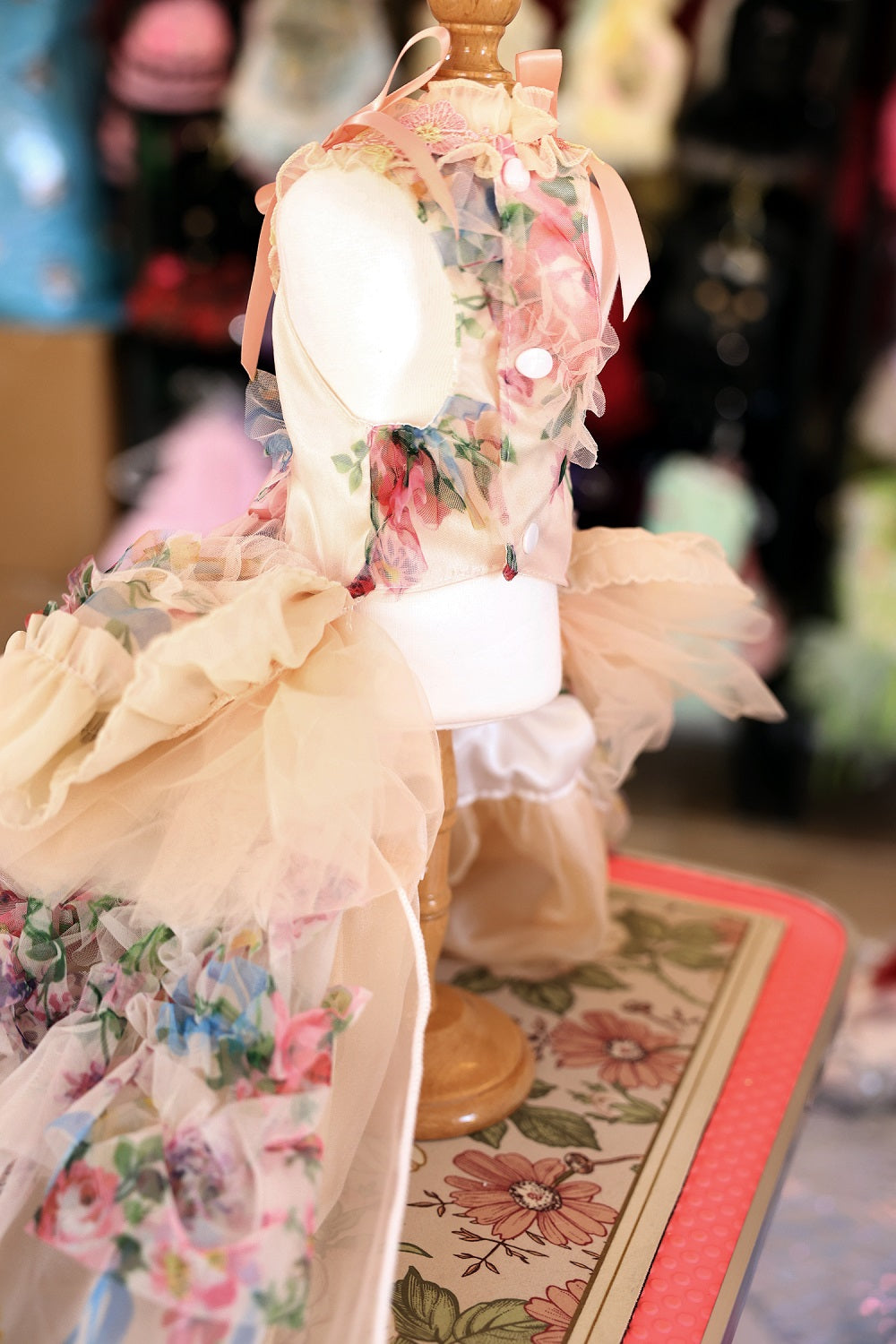 Garden Floral Couture Wedding Gown with Train - Princess Dog - (XS-XL) and Customizable  - (While Supplies Last)