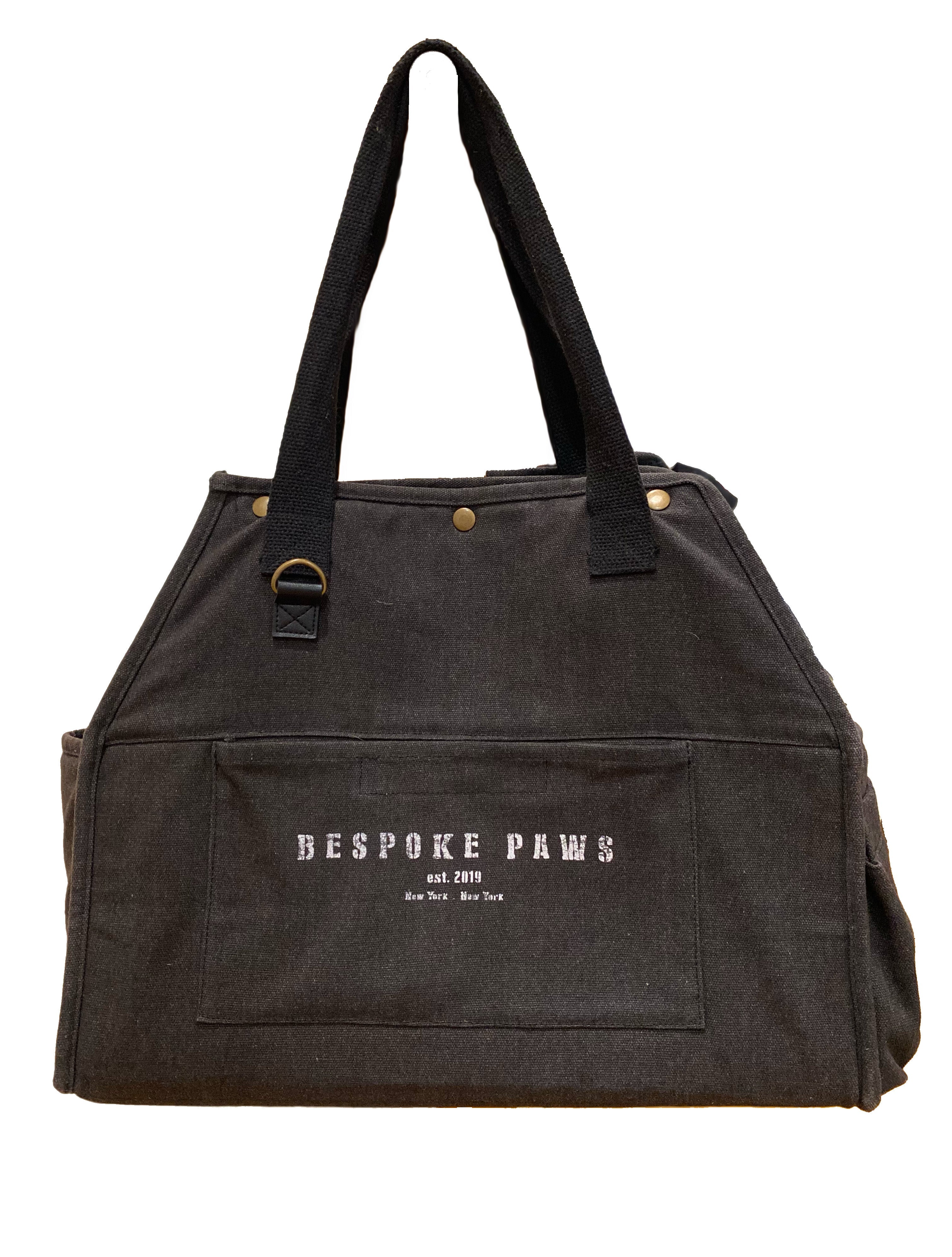 The Daily Pet Carrier Bag— Dog Cat - (Lightweight) - (Packable Luxury for Life on the Go) - (Black) - (S,M)