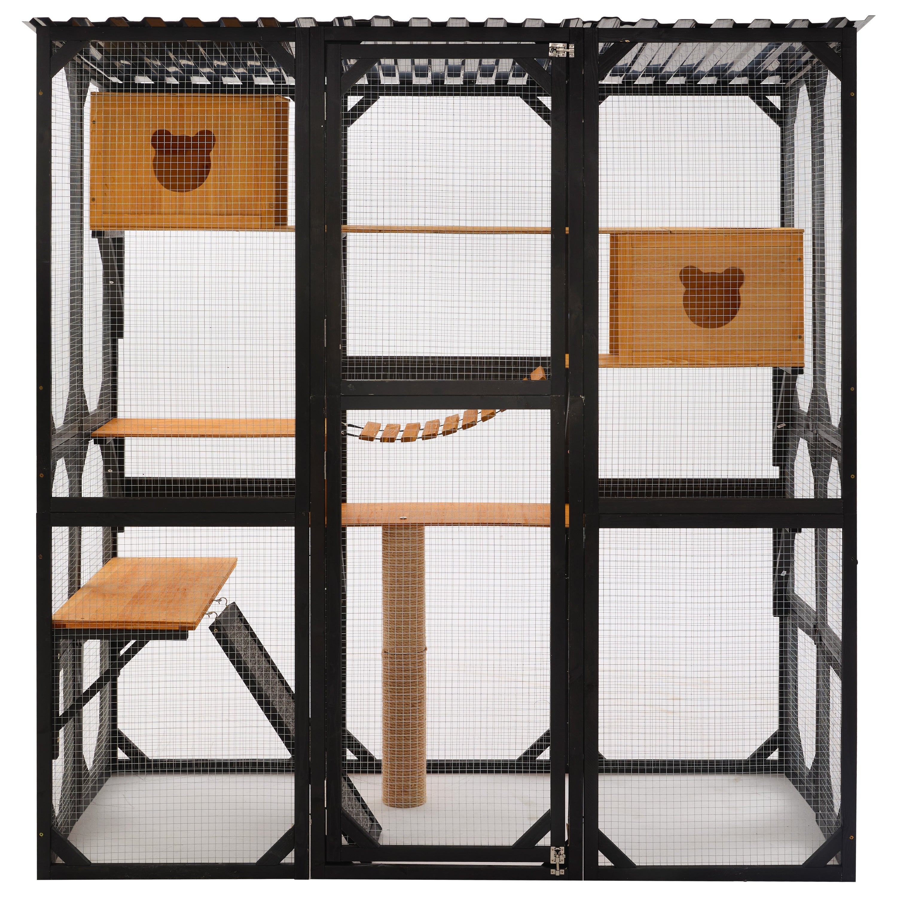 Outdoor Cat Enclosure Fir Wood Catio