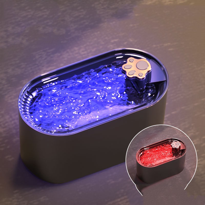 Ultra Quiet Automatic Water Fountain - Dog Cat -  (Blue, White) - (3 L) - (While Supplies Last)