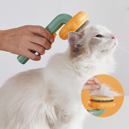 Grooming Brush - Dog Cat - (Pumpkin Slicker) - (Anti-Slip Handle) - (7.7 * 3.3 in) - (Long/Short Haired)