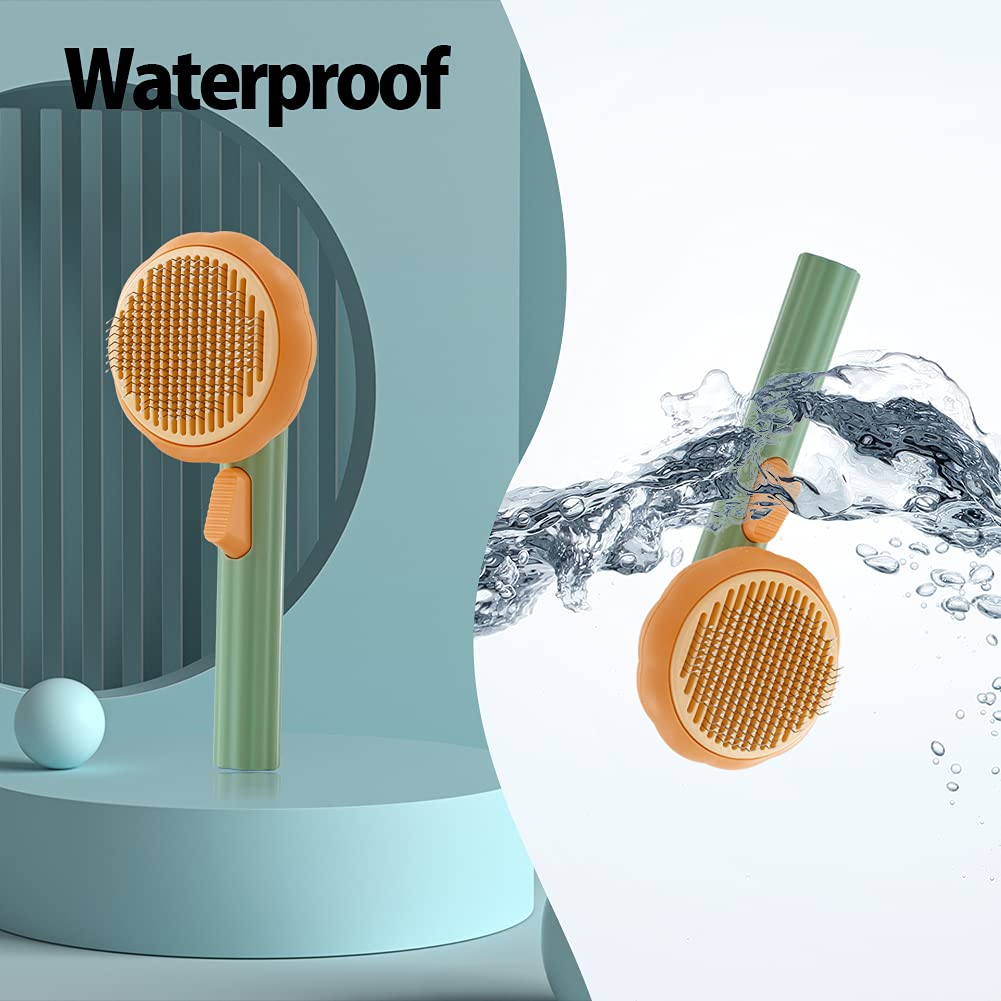 Grooming Brush - Dog Cat - (Pumpkin Slicker) - (Anti-Slip Handle) - (7.7 * 3.3 in) - (Long/Short Haired)